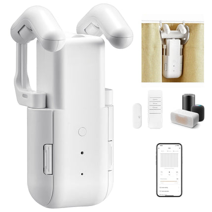 Smart Curtain Opener for Roman Rods, App Remote, Hub, Alexa