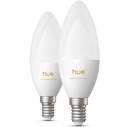 Smarte E14 Kerzenlampen, White Ambiance, Doppelpack