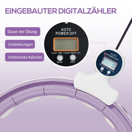 Verstellbarer Smart Hula-Hoop mit Gewichtskugelzähler für Erwachsene
