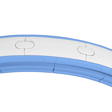 Smart Hula Hoop Adults with Weight Ball Counter 16 Knots (76-113cm) Light Blue