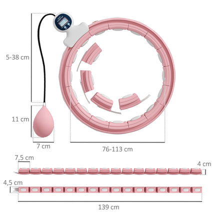 Smart Hula Hoop with Weighted Ball, 16 Adjustable Links