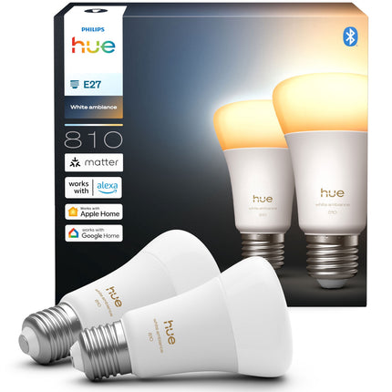 Smarte LED Lampe E27 810lm, White Ambiance, 2er-Pack
