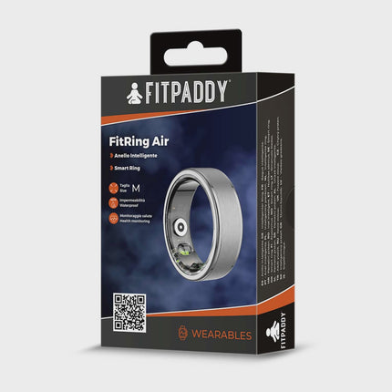 Smart Ring for Health & Sleep Tracking, Stainless Steel, M