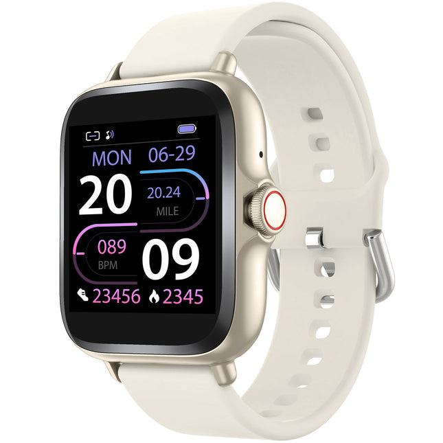 Smartwatch 1,44"-Display Herzfrequenzsensor Beige