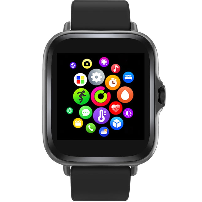 Smartwatch 1,44" Display Herzfrequenzsensor Schwarz