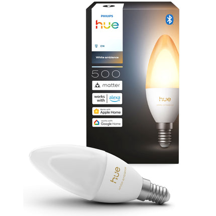 Smart White Ambiance E14 Candle Bulb, 500 lm, Dimmable