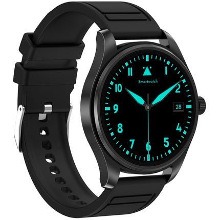 Smartwatch 1.32-Inch AMOLED, Round, Call Answering, Black