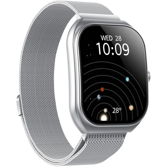 Smartwatch mit Milanese-Armband, Silber