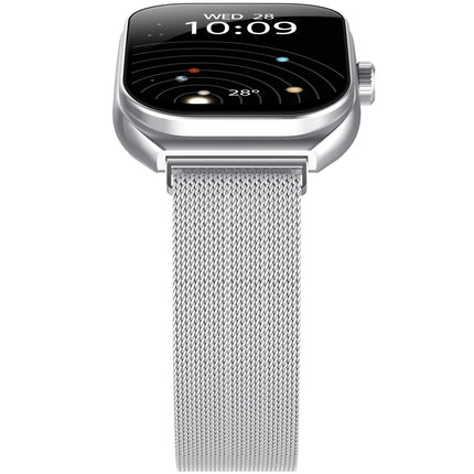 Smartwatch with Milanese Mesh Band, Silver