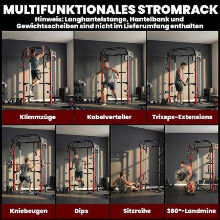 Smith Machine Power Cage with Adjustable Cable System