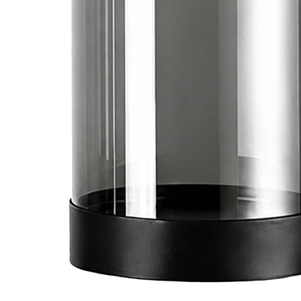 Windlichter aus Rauchglas (6er-Set) mit Metallsockel