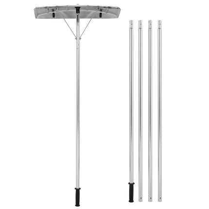 Schneeschaufel 1,48-6,08 m verstellbarer Dachrechen Aluminium Schneeräumer