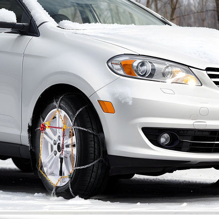 Snow Tire Chains, 2-Pack Manganese Steel Emergency Traction