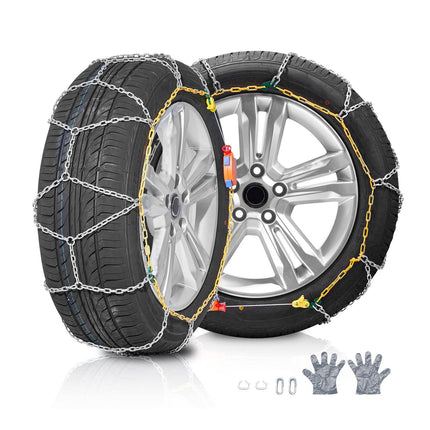 Snow Tire Chains, Manganese Alloy Steel, Set of 2