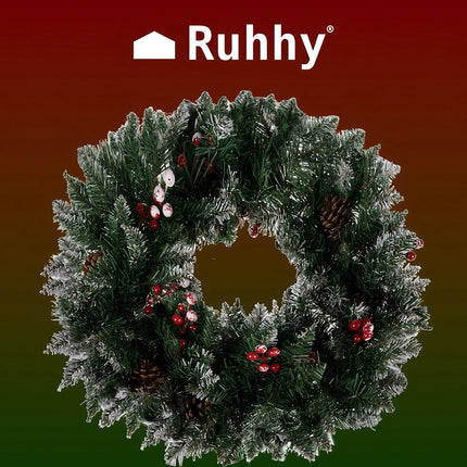 Schneebedeckter Weihnachtskranz Ruhhy 22302 