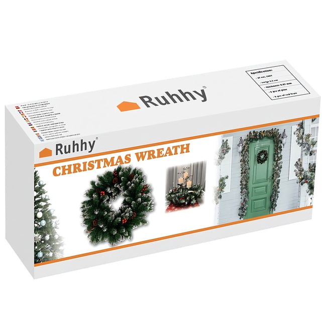 Couronne de Noël enneigée Ruhhy 22302 