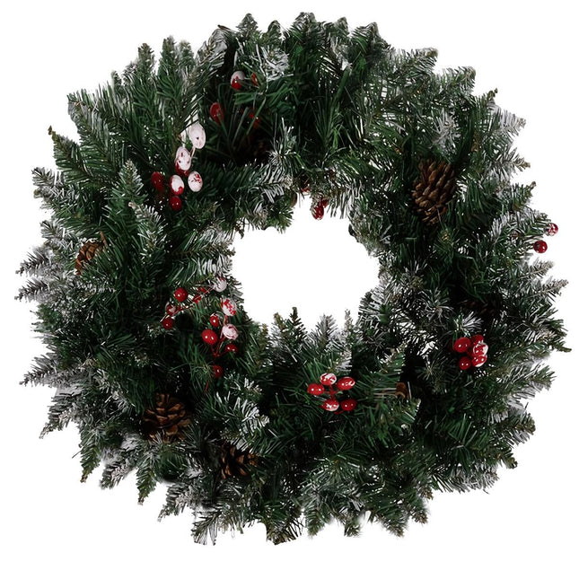 Couronne de Noël enneigée Ruhhy 22302 