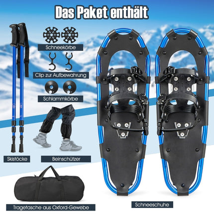 Snowshoe Set with Double Ratchet Bindings, 53cm, Navy Blue