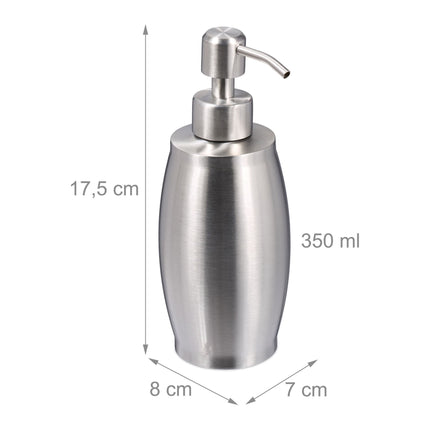Soap pump in stainless steel 350 ml