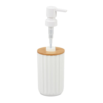 Soap pump with bamboo