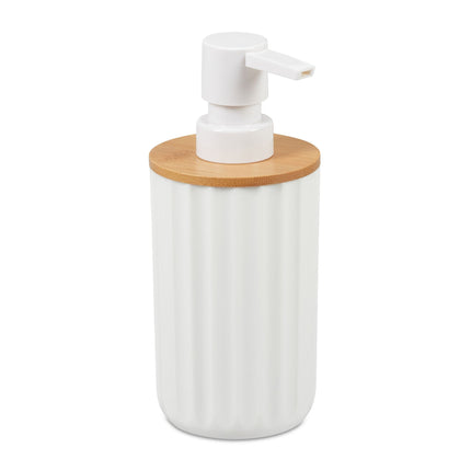 Soap pump with bamboo