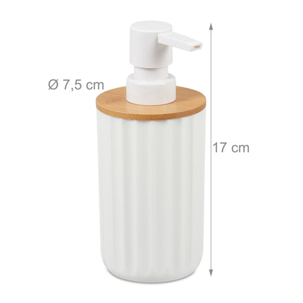 Soap pump with bamboo