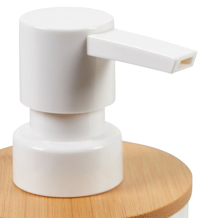 Soap pump with bamboo