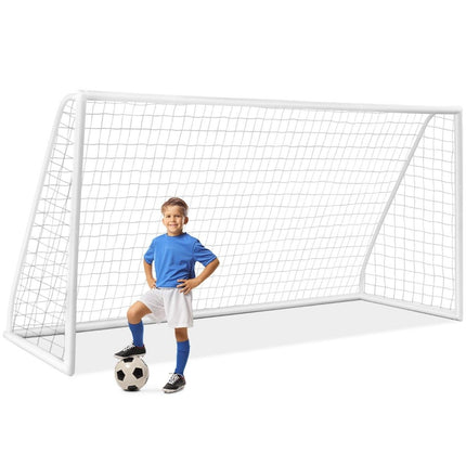 Fußballtor 365x182 cm mit robustem Netz und Heringen