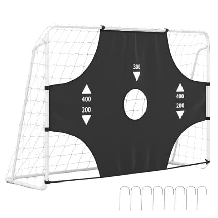Soccer Goal With 5-Hole Target Wall, 215×152 cm