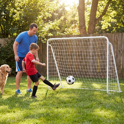 Soccer Goal With 5-Hole Target Wall, 215×152 cm