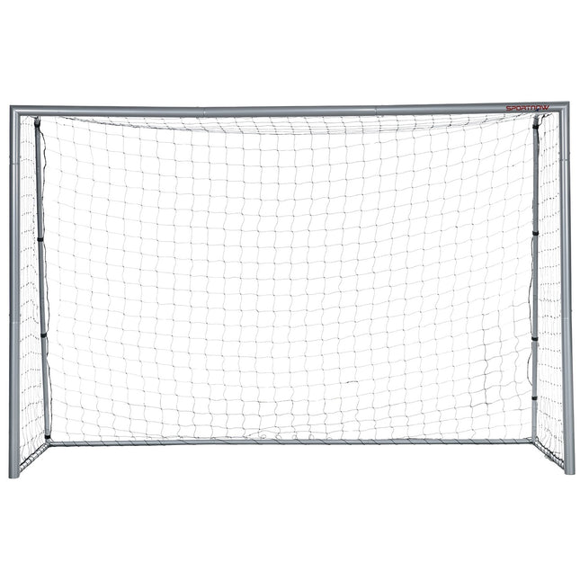 Fußballtor aus Stahl mit PE-Netz, 300x120x200 cm, Grau