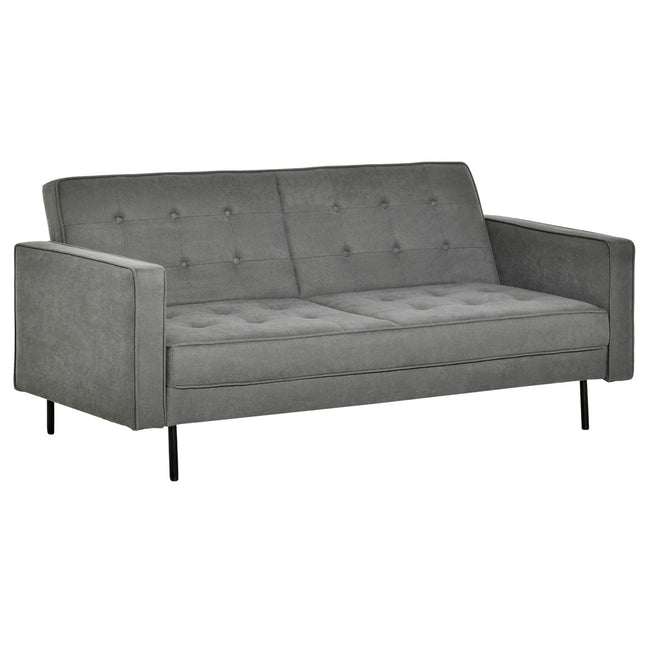 Umwandelbares 3-Sitzer Schlafsofa, verstellbar, Vintage Grau