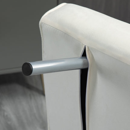 3-in-1 Schlafsofa in Creme mit Armlehnen, klappbare Matratze