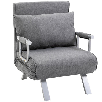Graues 3-in-1 Schlafsofa, Gästebett & Récamiere 65x69x80 cm