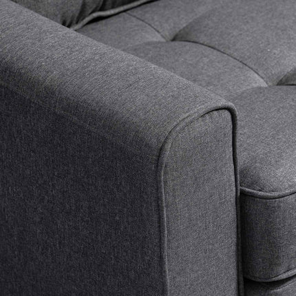 Šedá skládací pohovka linen Touch s funkcí spaní