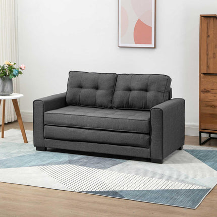 Šedá skládací pohovka linen Touch s funkcí spaní