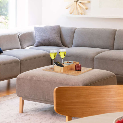 Sofatablett aus Bambus mit 3 Fächern