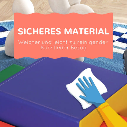 Soft foam building blocks, set of 4, for ages 1-3