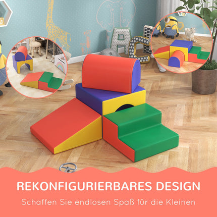 Soft foam building blocks, set of 4, for ages 1-3