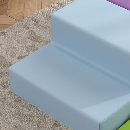 Lot de 4 blocs de construction souples en mousse, blocs de construction géants, jouets de construction pour enfants de 1 à 3 ans, similicuir et EPE