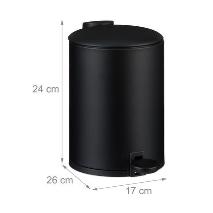 Badmülleimer 3L mit Fußpedal und Soft-Close-Funktion
