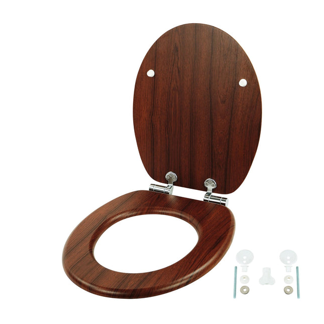 MDF-Toilettensitz mit Absenkautomatik, verstellbare Scharniere