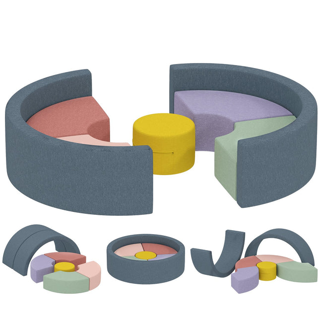 Weiche Schaumstoffbausteine für Kleinkinder, abnehmbarer Bezug aus Cord
