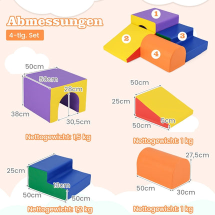 Soft-Schaum-Kletterbausteine-Set – 4-teilig für Kinder