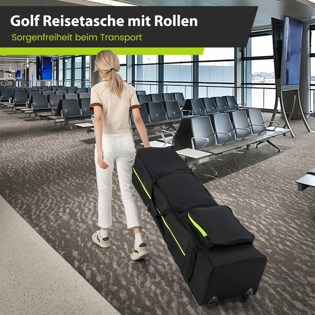 Gepolsterte Golftasche mit Rollen, wasserdicht