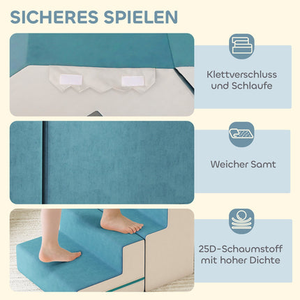 Soft Play Baustein-Set für Kleinkinder, Kunstleder, Schaumstoff