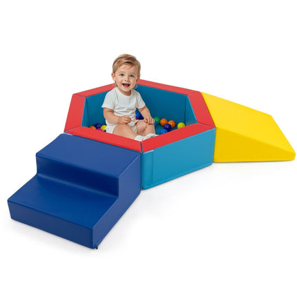 Softplay-Set mit Bällebad & 100 Bällen – Schaumstoffblöcke