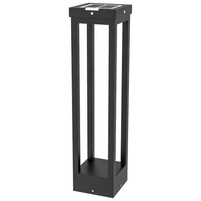Solarbetriebene LED-Wegeleuchte, IP44 wasserdicht, Schwarz