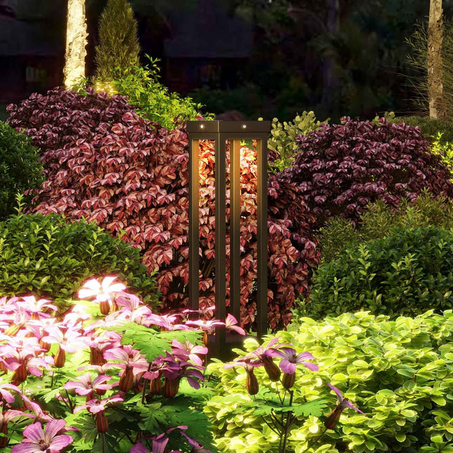 Solarbetriebene LED-Wegeleuchte, IP44 wasserdicht, Schwarz