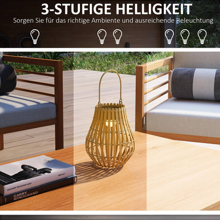 Solar-Gartenleuchte, USB-wiederaufladbar, 3 Lichtfarben